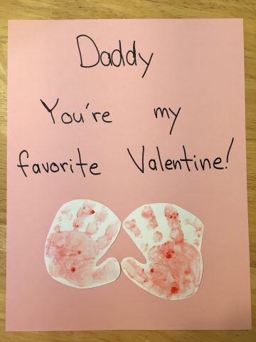 DIY handprint card {for Dad on Valentine's Day} - Diary of a So Cal mama