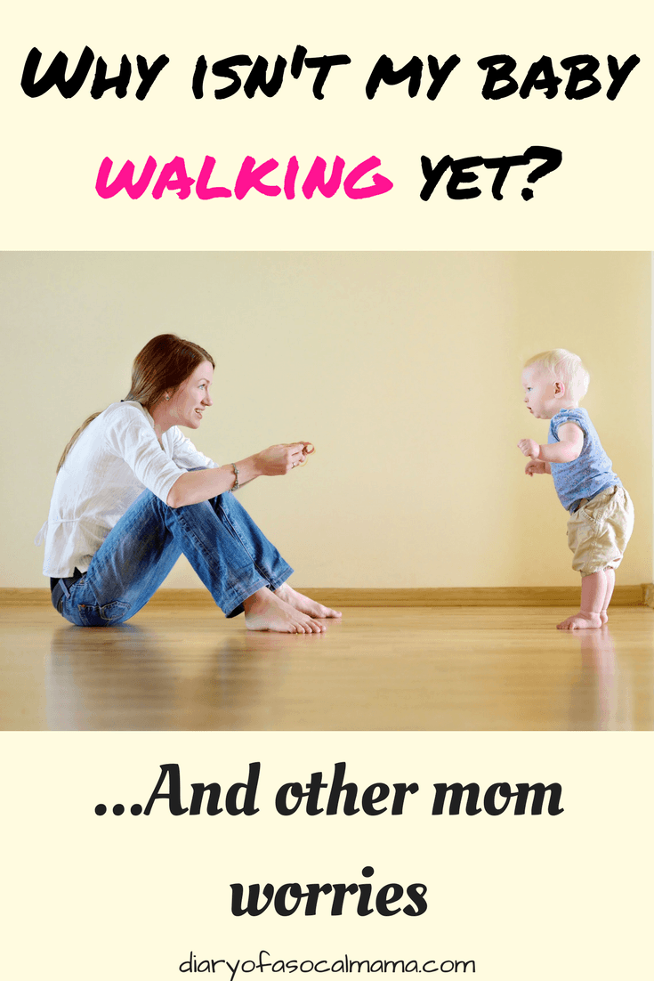 Mom teaching baby how to walk