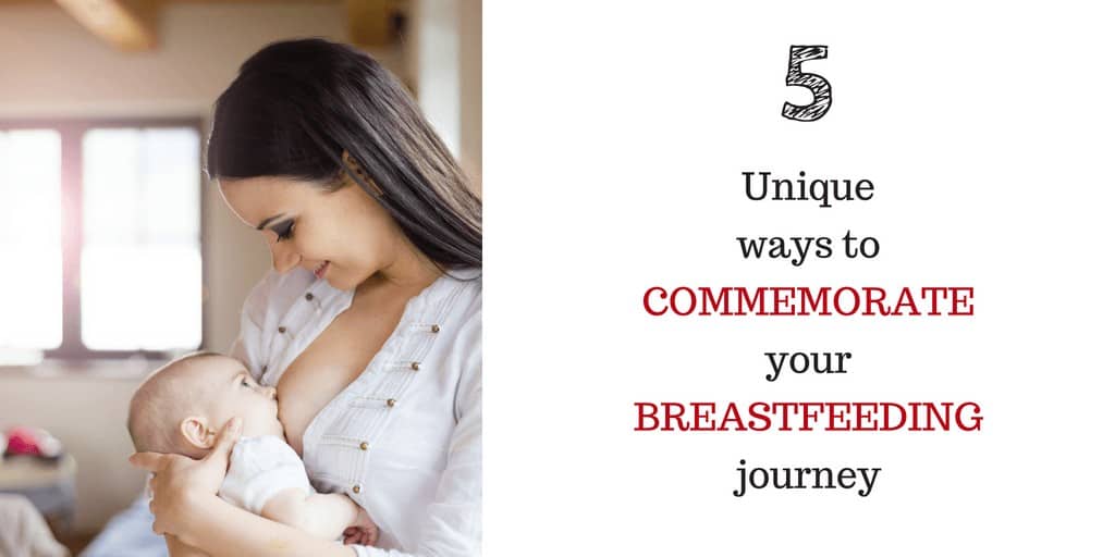 Woman celebrating breastfeeding relationship with her baby