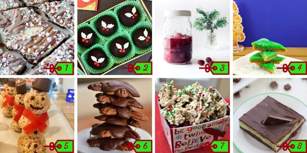 collage of non cookie Christmas treats