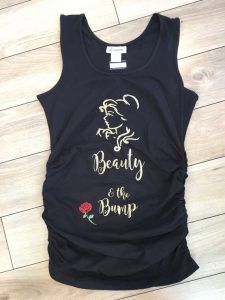 Beauty and the Bump disney maternity shirt