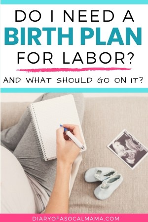 Birth Plan checklist