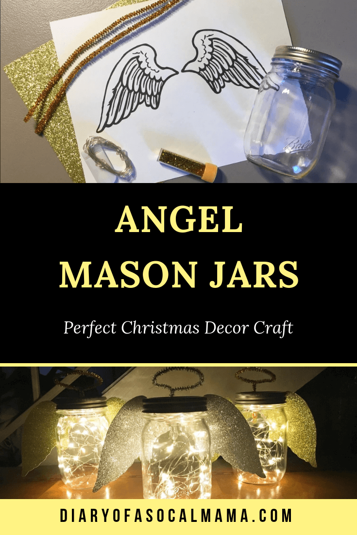 Angel mason jar christmas craft