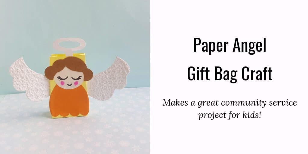 paper angel gift bag craft
