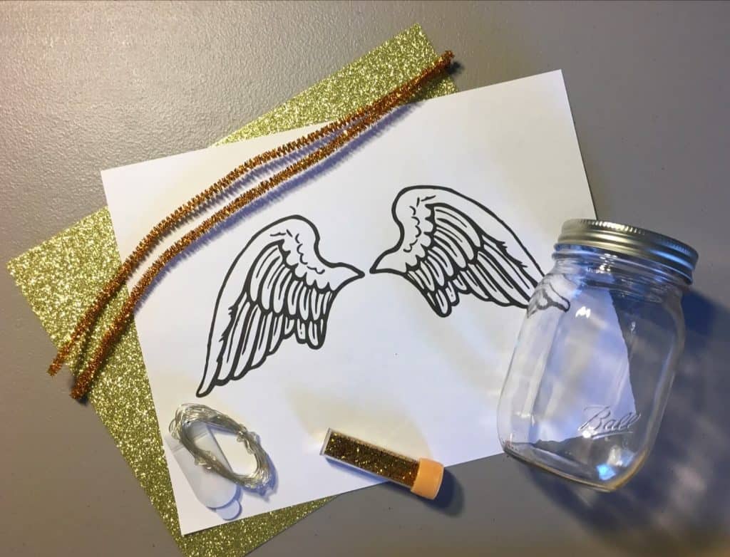 angel mason jar supplies