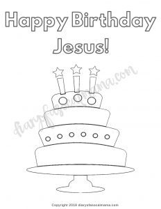 Happy Birthday Jesus coloring page