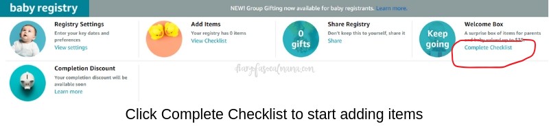 Amazon baby registry box