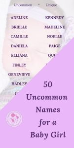 50 Cute & Unique Girl Names (not in the top 50) for