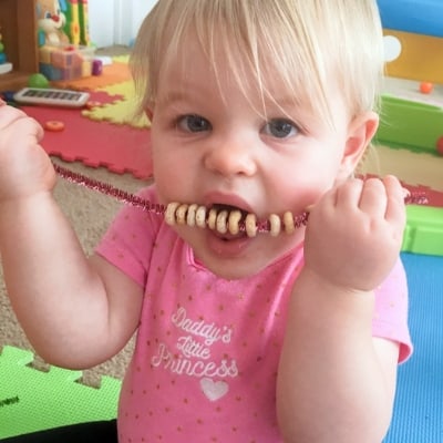 cereal necklace toddler activity