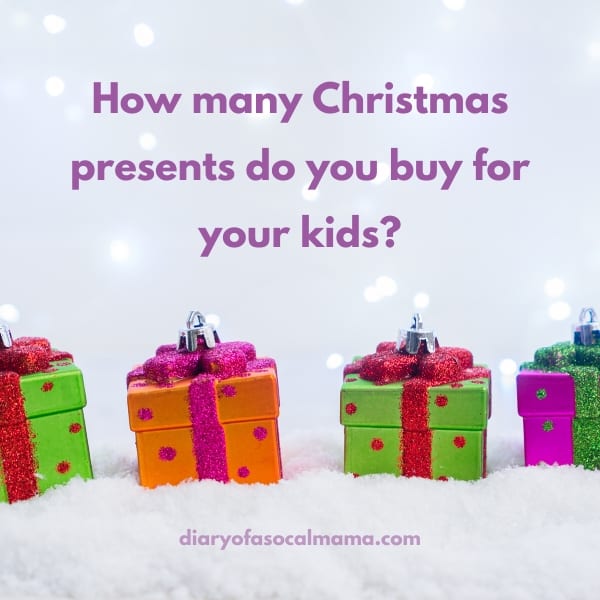 how many gifts should a child get for Christmas