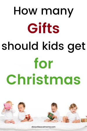 how many gifts should kids get for Christmas